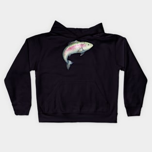 Cozy Rainbow Trout Kids Hoodie